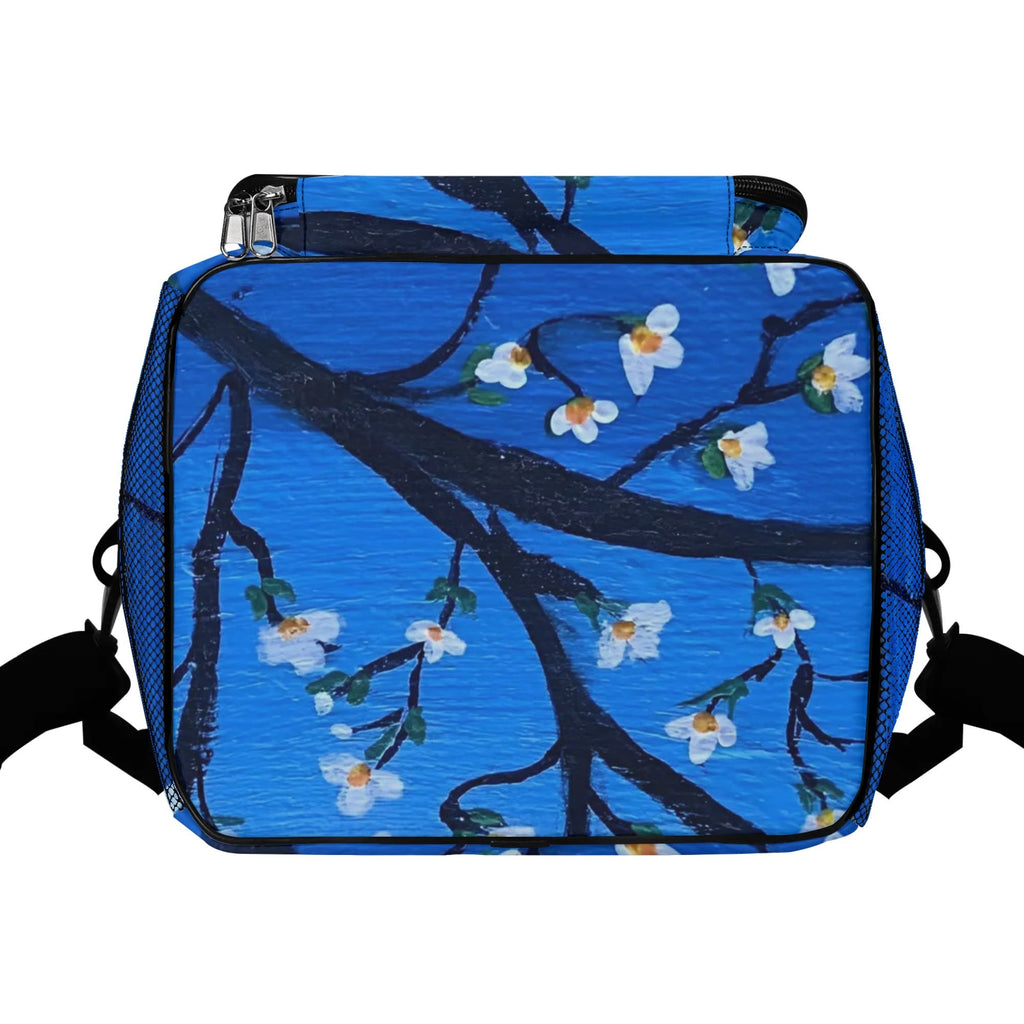 White Blossom Insulated Picnic Cooler Bag