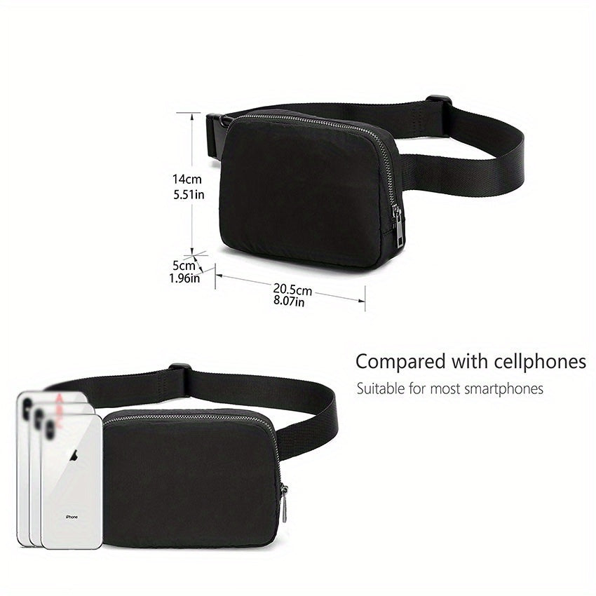 WaterRepellent TwoWay Zip Nylon Everywhere Belt Bag