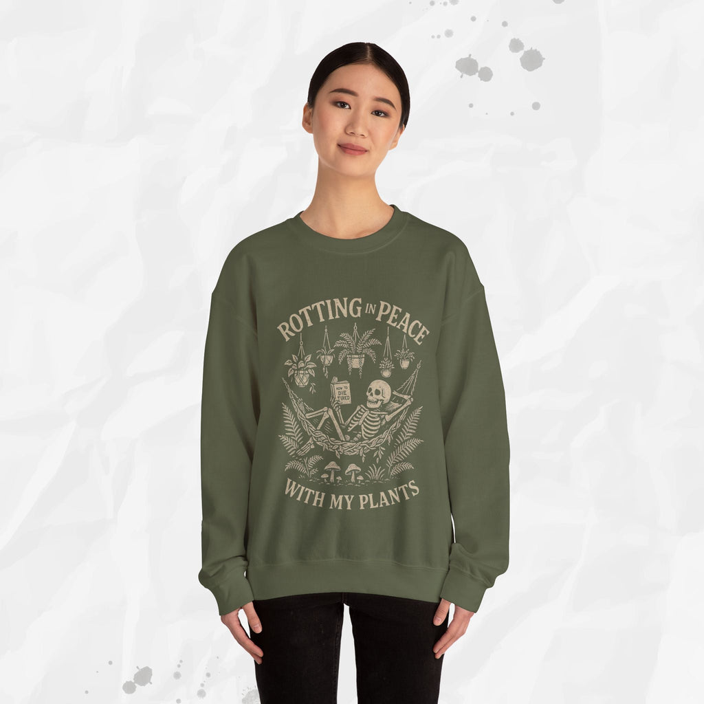 Rotting in Peace With My Plants - Crewneck Sweatshirt