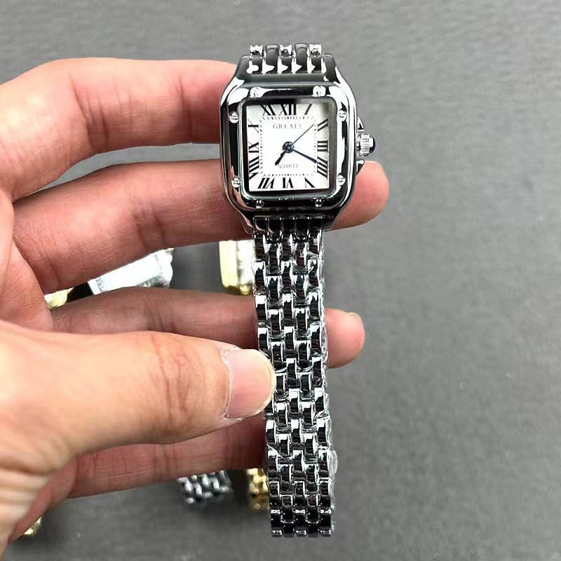 New Best-seller On Douyin Women's Fashion Watch Student Quartz Square Diamond-embedded Watch