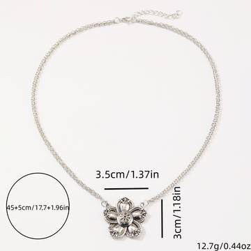 Retro Bohemian Creative Flower Pendant Necklace