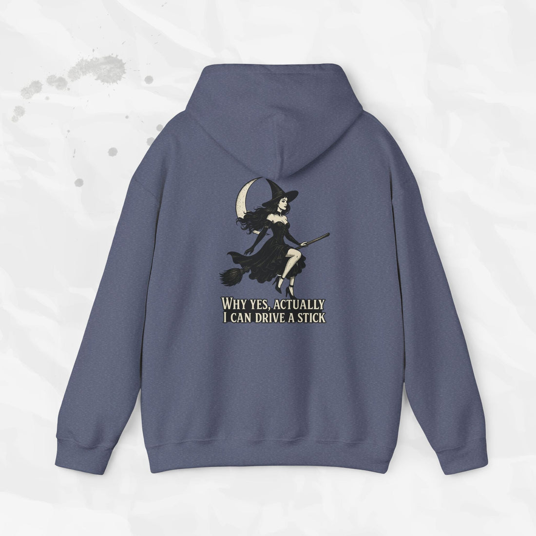 Witch Graphic Hoodie Why Yes Actually I Can Drive a Stick Pullover - Image 8
