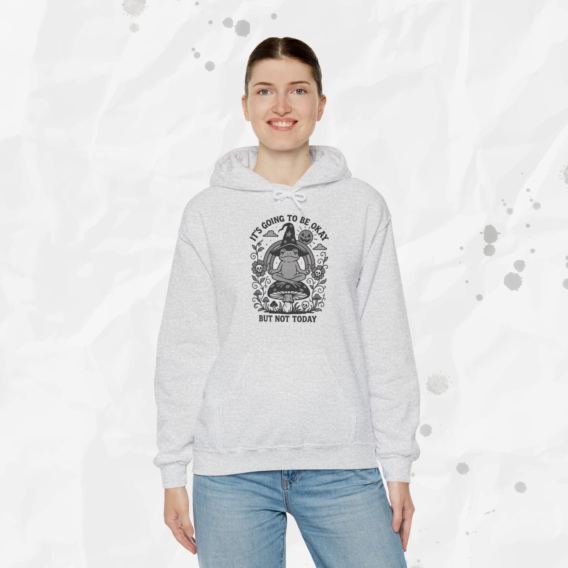 Witchy Frog Meditation Hoodie - It's Going To Be Okay Not Today