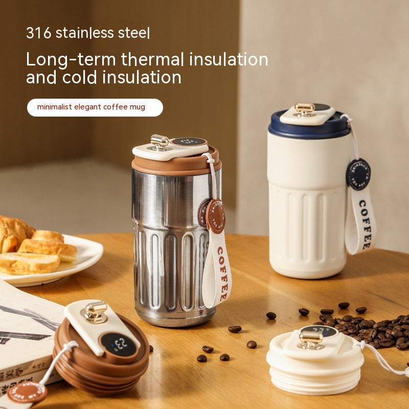 450ml Smart Digital Stainless Steel Thermal Insulated Coffee Mug