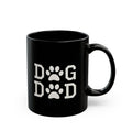 Dog Dad Black Mug