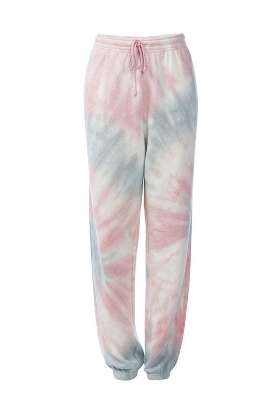 Tie-Dye Coral Joggers | Fleece Blend Lounge Pants