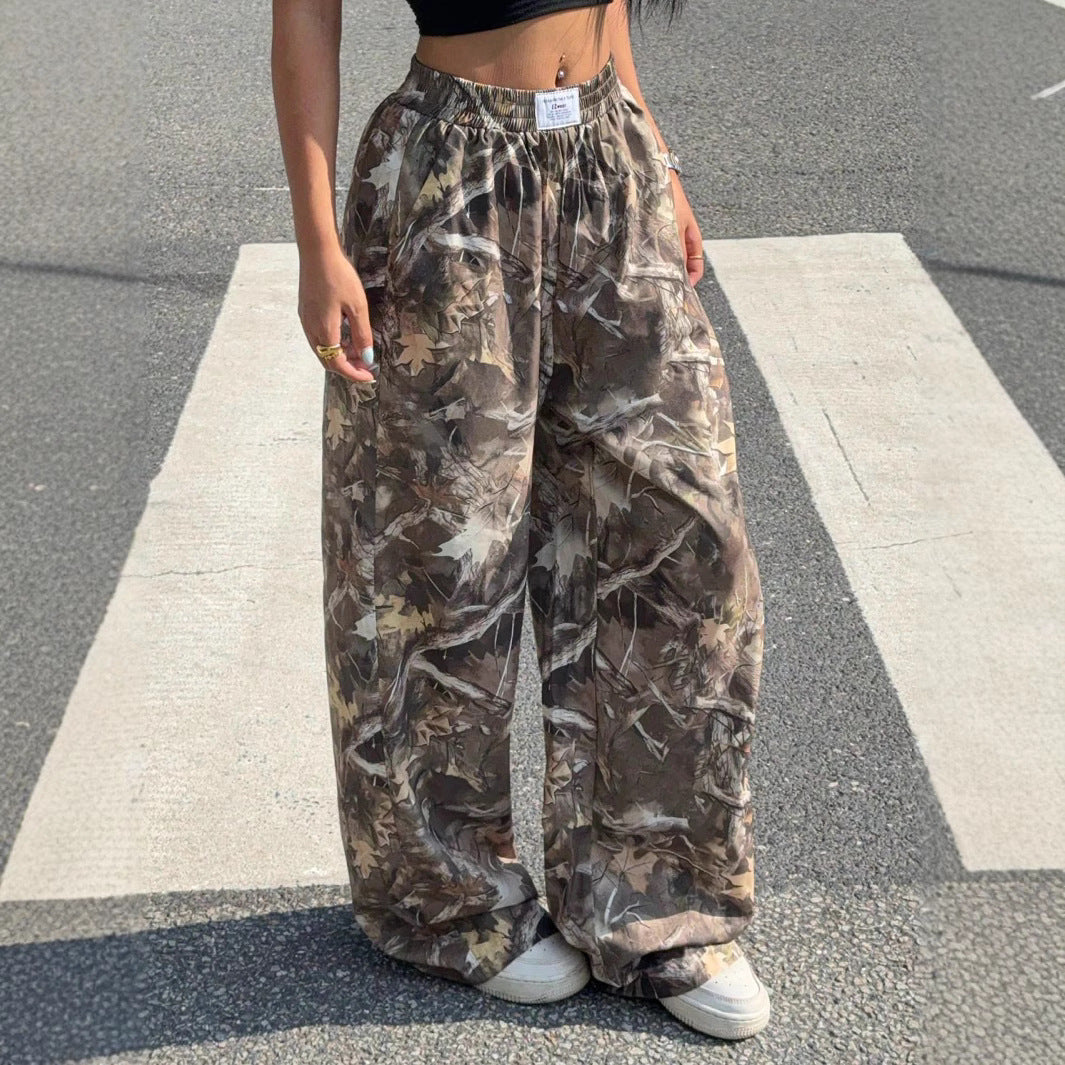 Women's Y2K Camouflage Cargo Pants High Waisted Relaxed Fit - Image 3