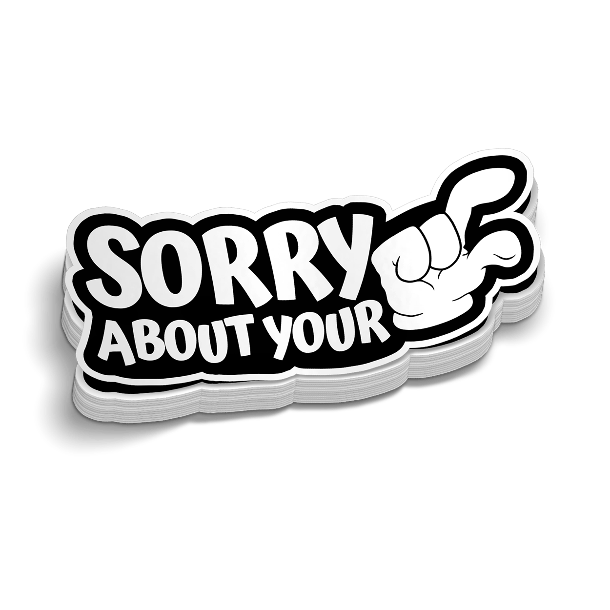 Sorry Hard Hat Decal
