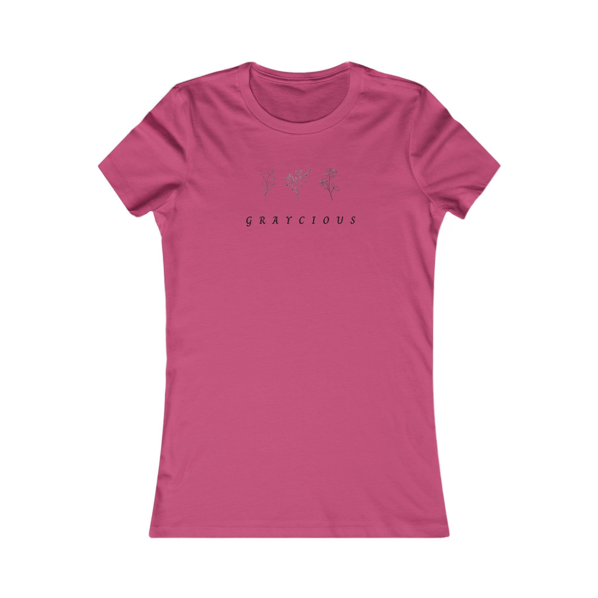 Women's Favorite Cotton Tee Minimalist Botanical Style Top