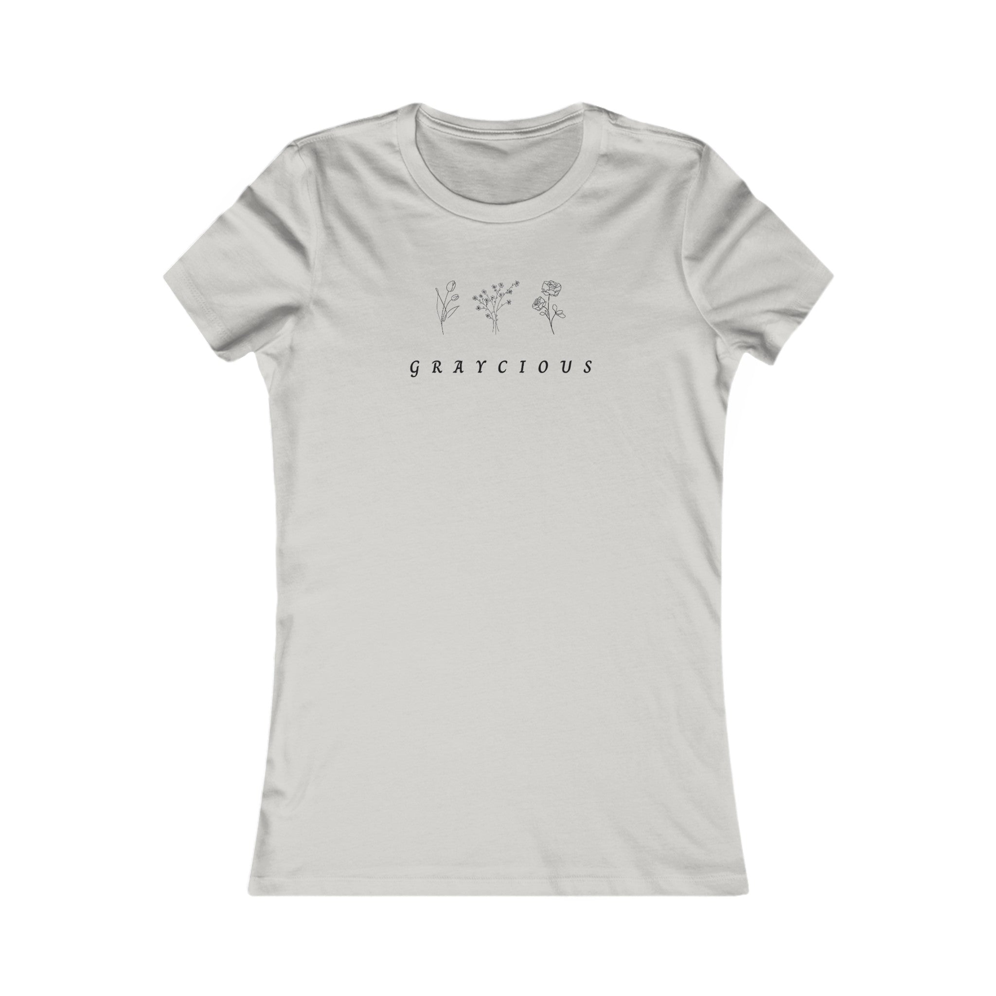 Women's Favorite Cotton Tee Minimalist Botanical Style Top