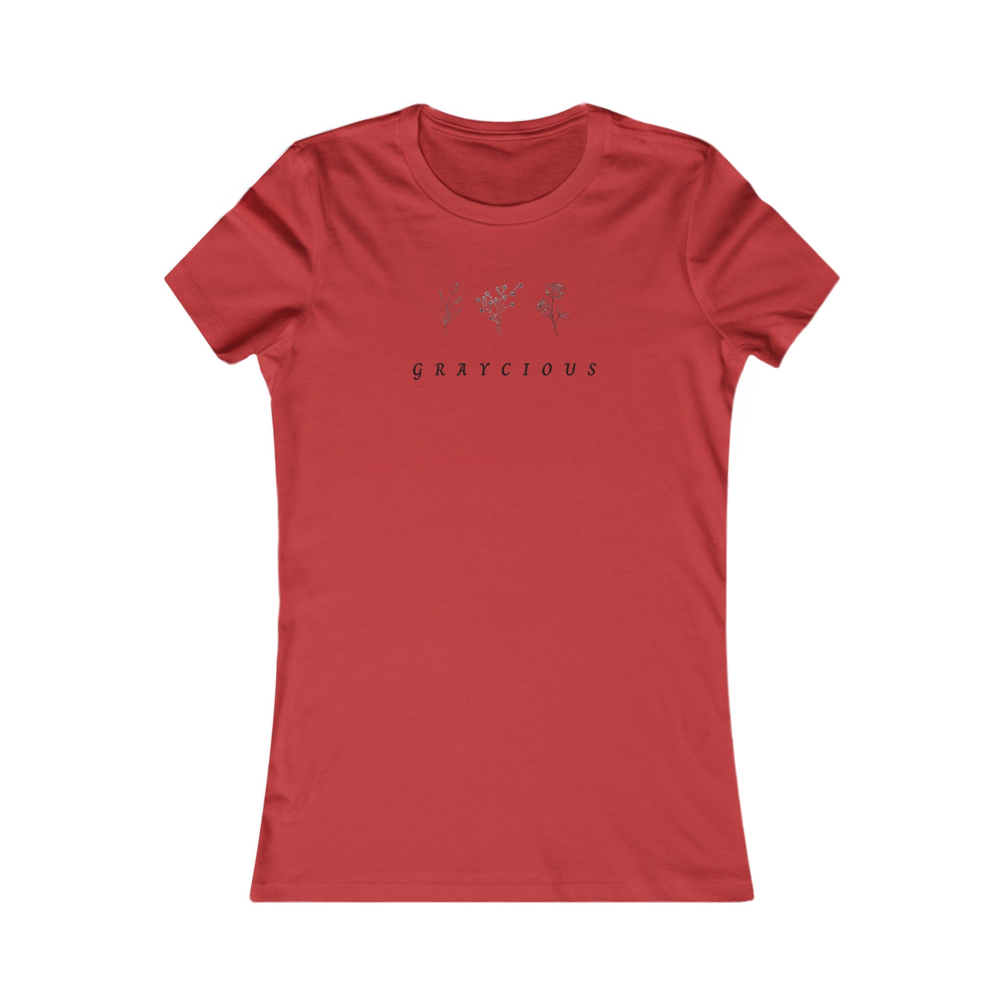 Women's Favorite Cotton Tee Minimalist Botanical Style Top