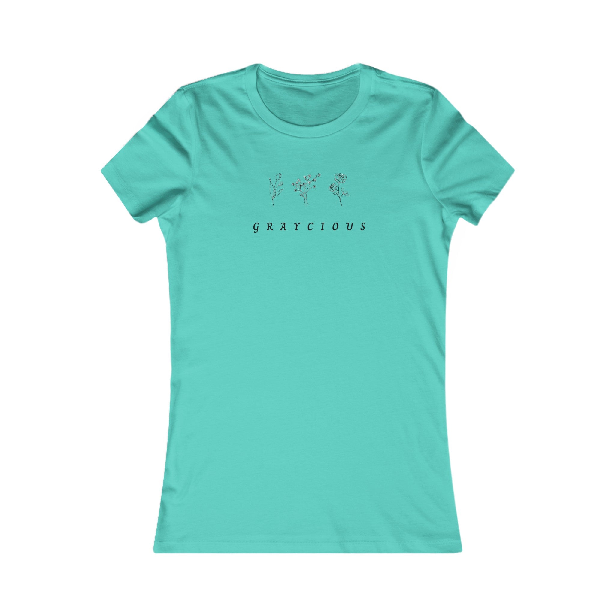 Women's Favorite Cotton Tee Minimalist Botanical Style Top