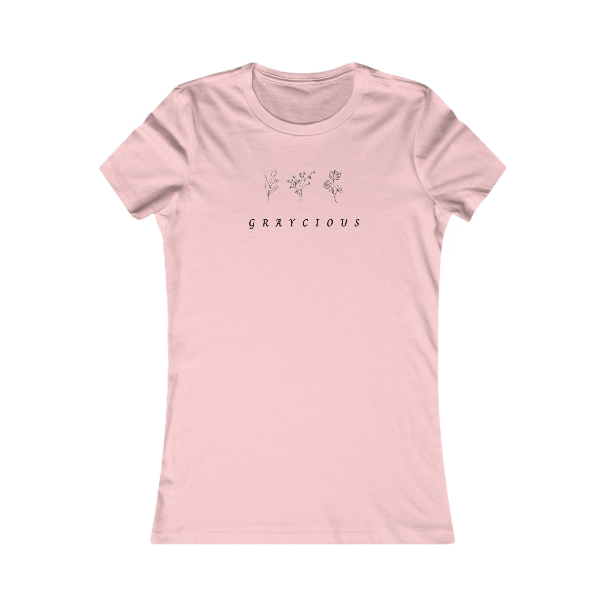 Women's Favorite Cotton Tee Minimalist Botanical Style Top