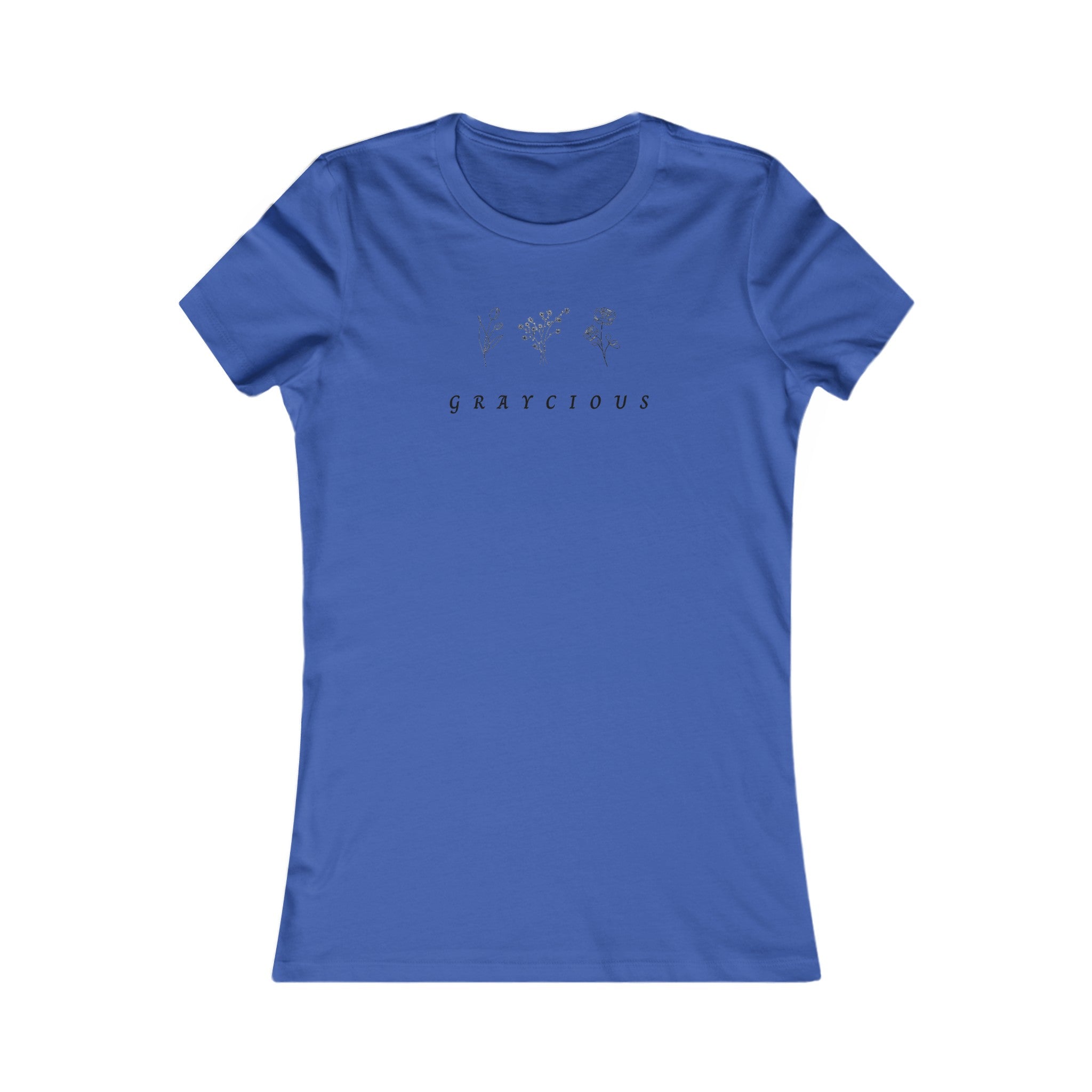 Women's Favorite Cotton Tee Minimalist Botanical Style Top