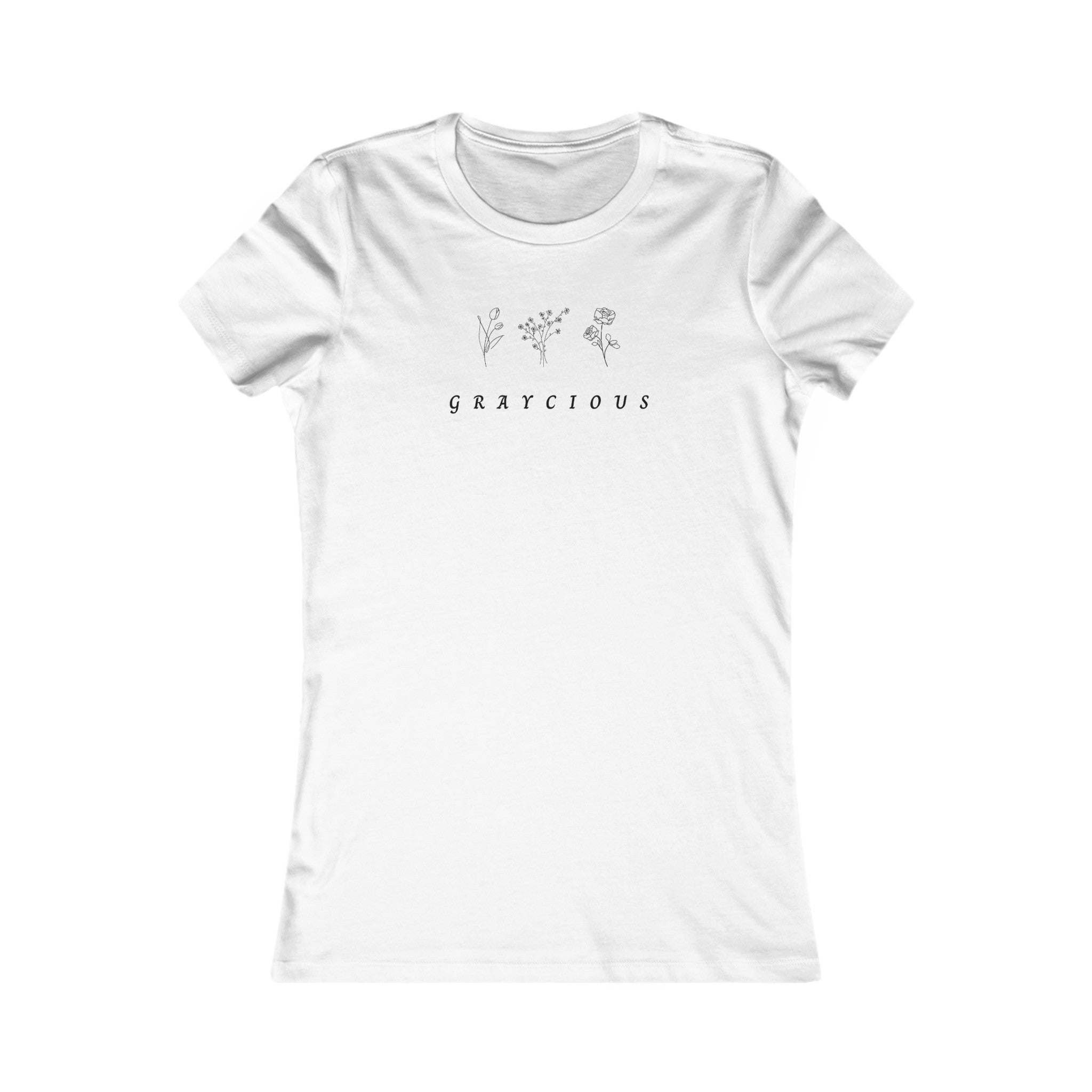 Women's Favorite Cotton Tee Minimalist Botanical Style Top