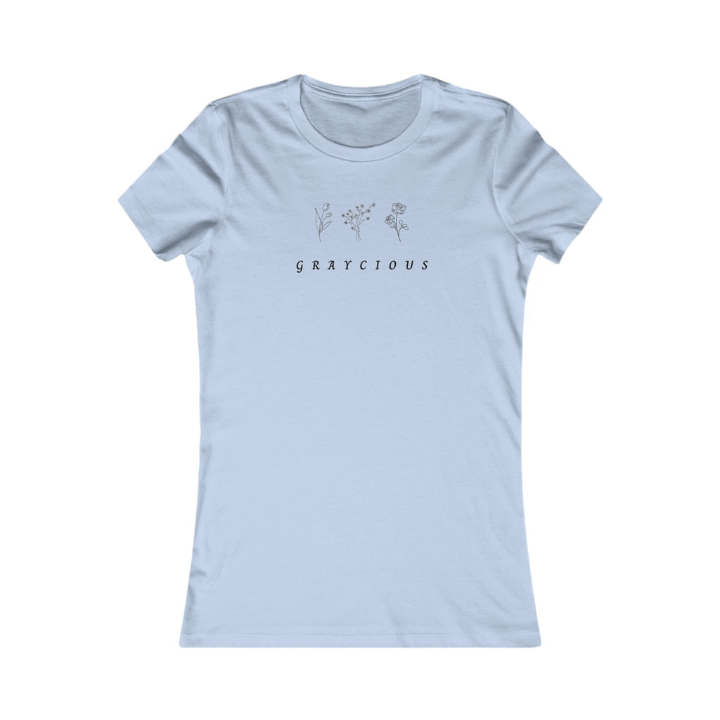 Women's Favorite Cotton Tee Minimalist Botanical Style Top