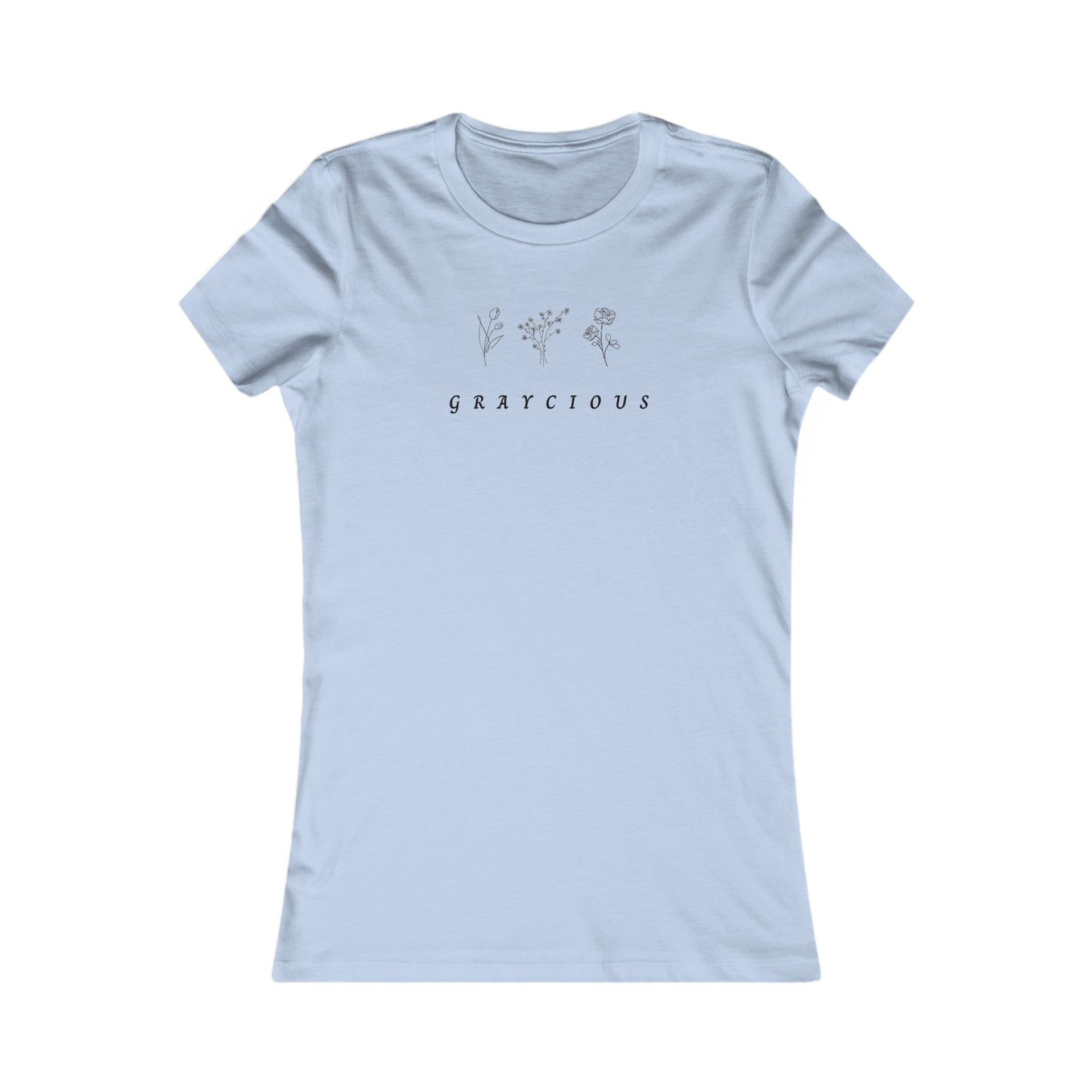 Women's Favorite Cotton Tee Minimalist Botanical Style Top