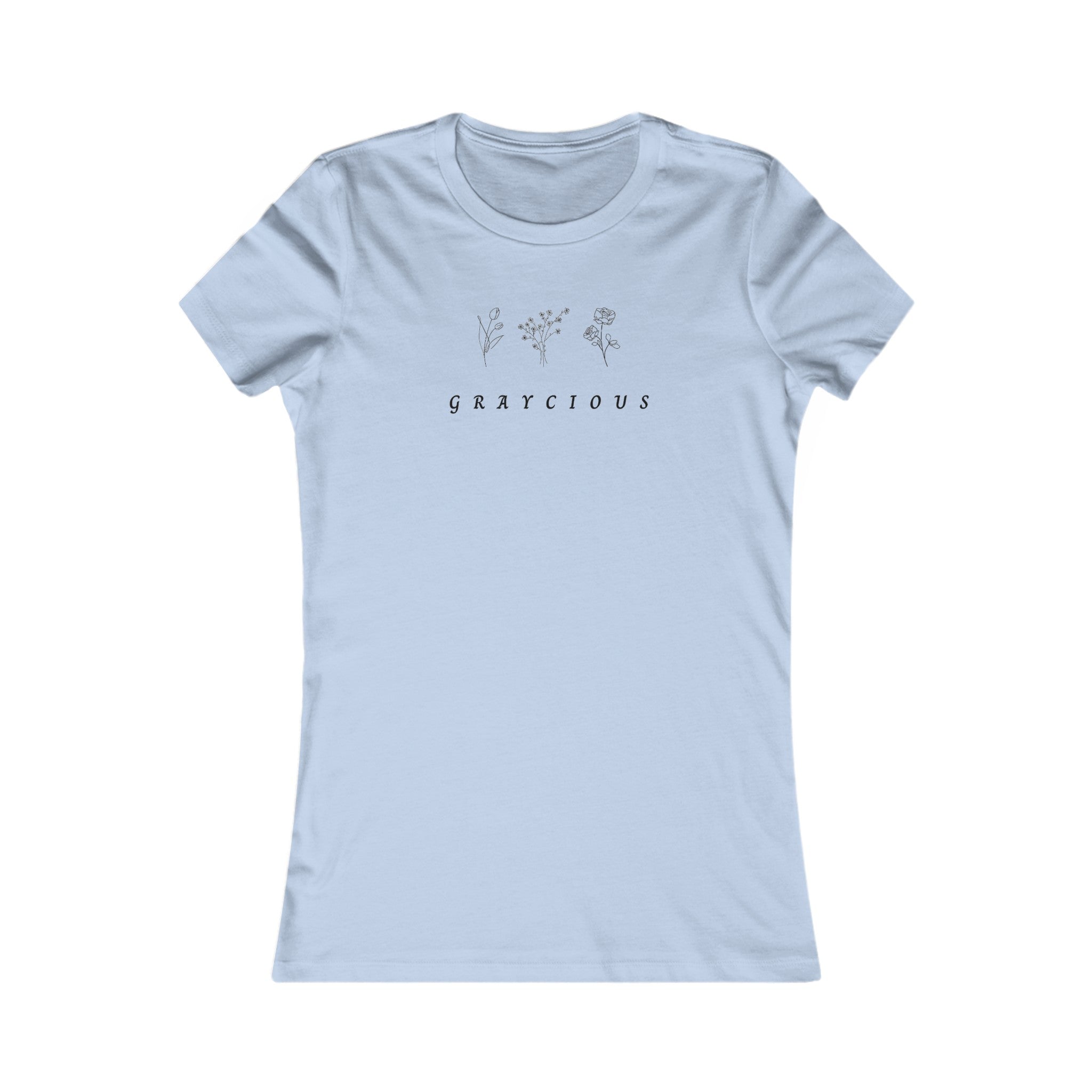Women's Favorite Cotton Tee Minimalist Botanical Style Top