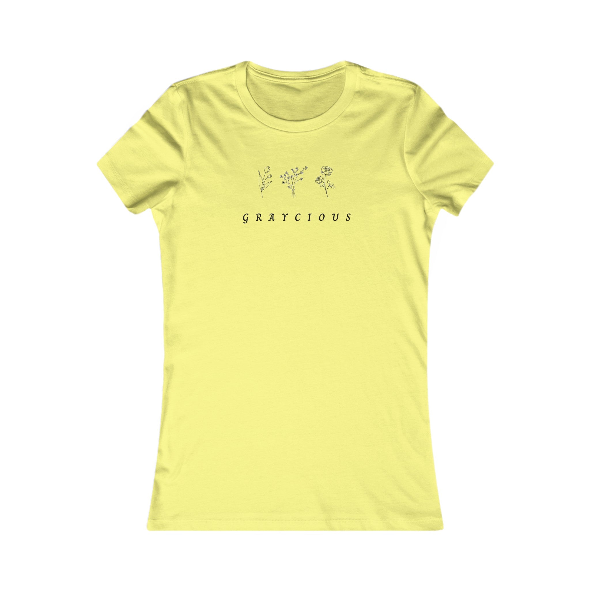 Women's Favorite Cotton Tee Minimalist Botanical Style Top
