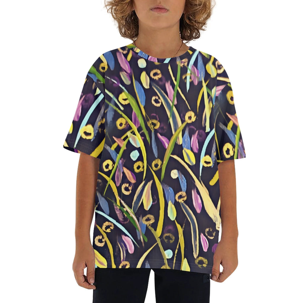 Golden Dots on Navy Kids' T-Shirt