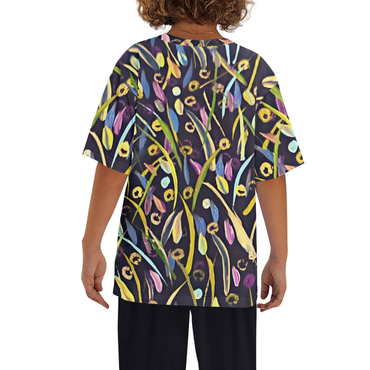 Golden Dots on Navy Kids' T-Shirt