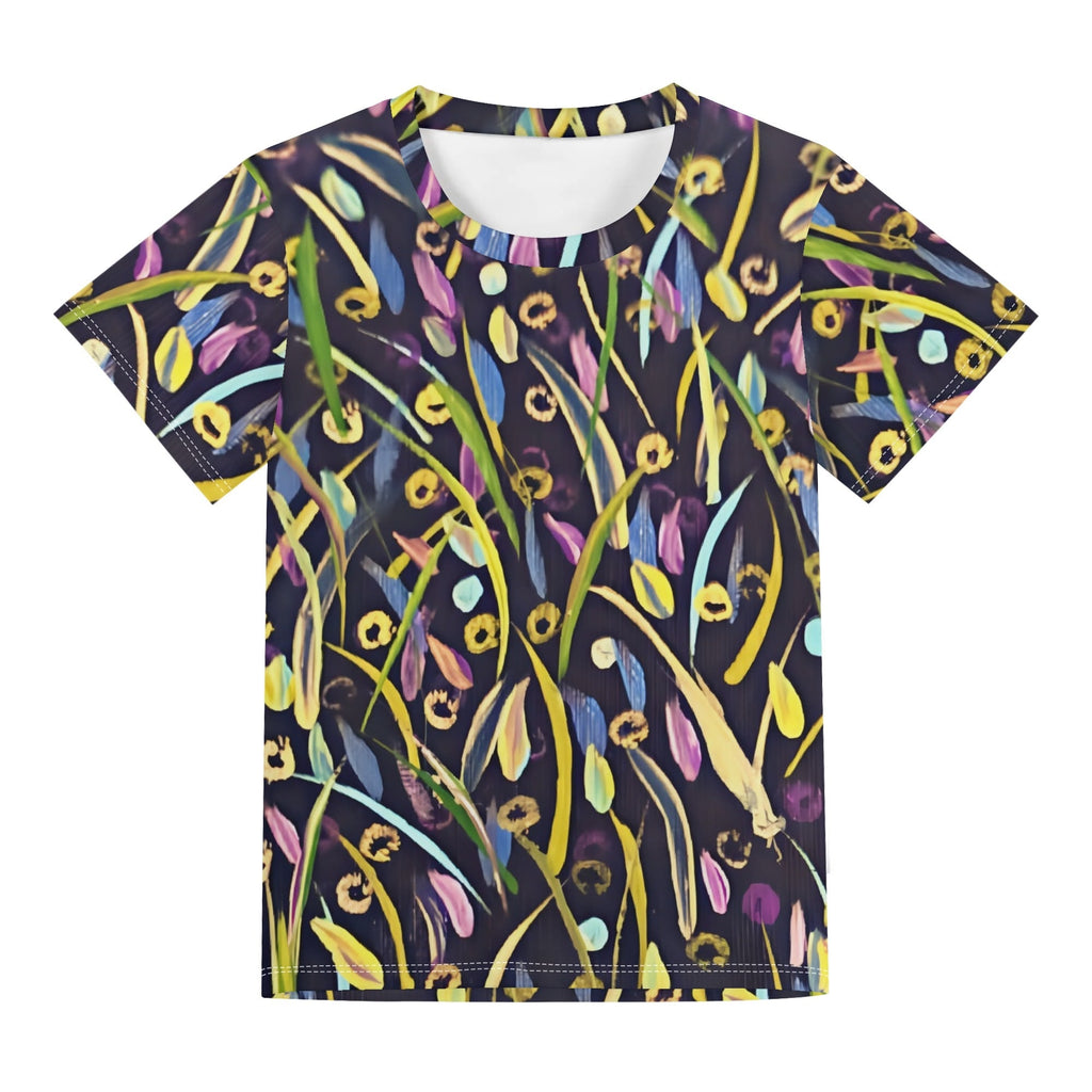Golden Dots on Navy Kids' T-Shirt