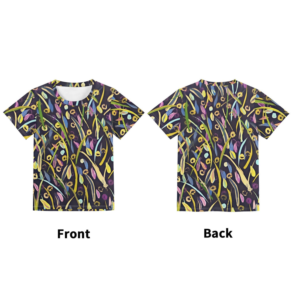 Golden Dots on Navy Kids' T-Shirt