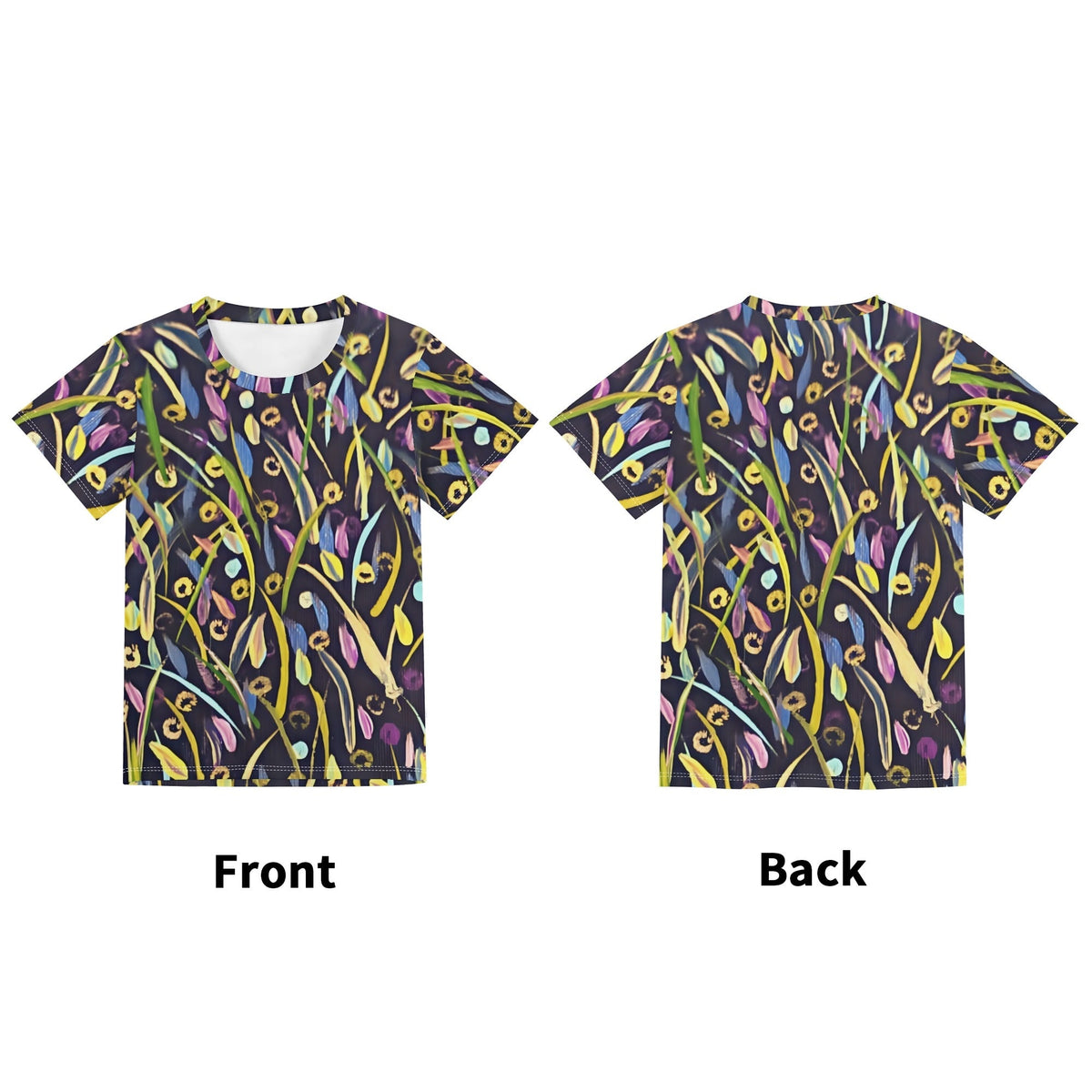 Golden Dots on Navy Kids' T-Shirt