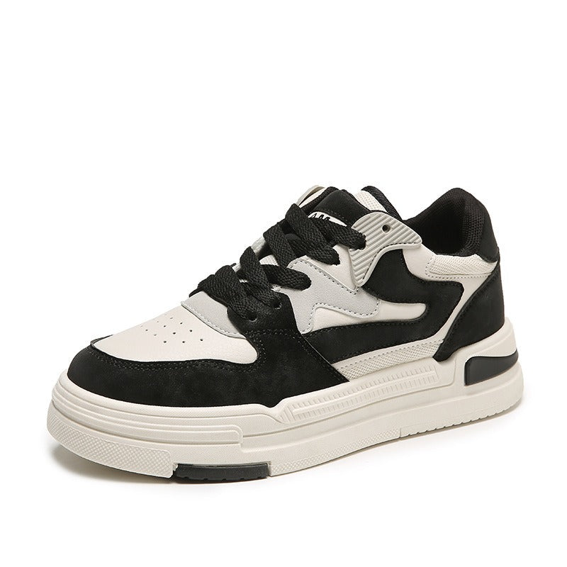 Women's Casual Platform Sneakers - White, Gray & Blue