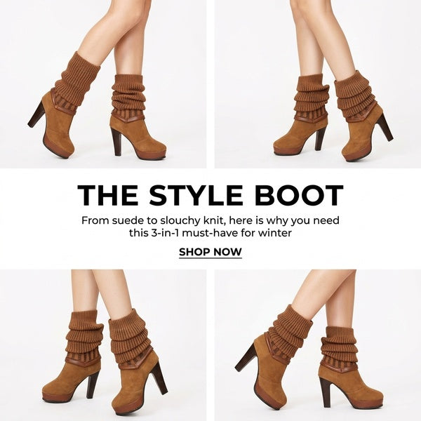 New Women's Korean Style High Heel Knee-High Boots