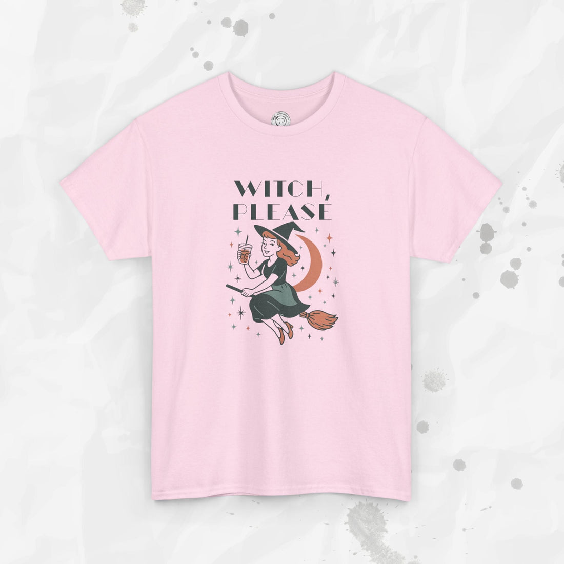 Witch Please Graphic T-Shirt Vintage Style Witchy Crewneck Tee - Image 7