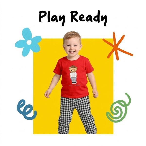 Children's Loose Plaid Two-Piece Suit