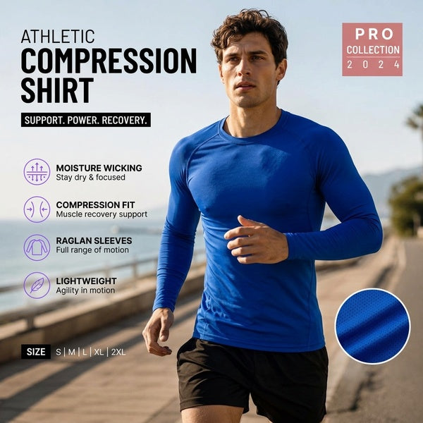 Men's Athletic Long Sleeve and Short Sleeve T-Shirts