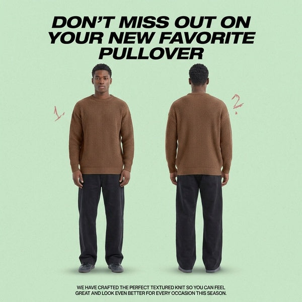 Fashionable Knitted Pullover for Men