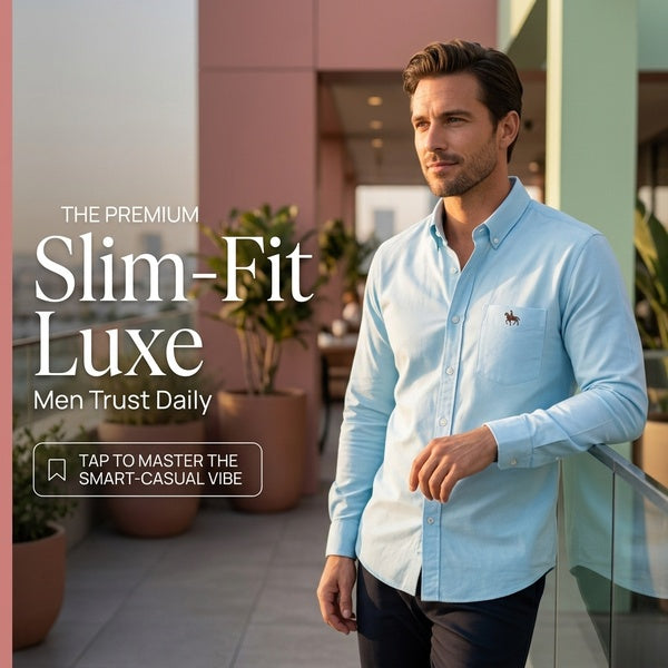 Men's Slim Fit Casual Cotton Shirts for Daily Wear