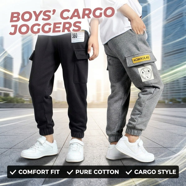 Boys' Knit Sports Pants with Print