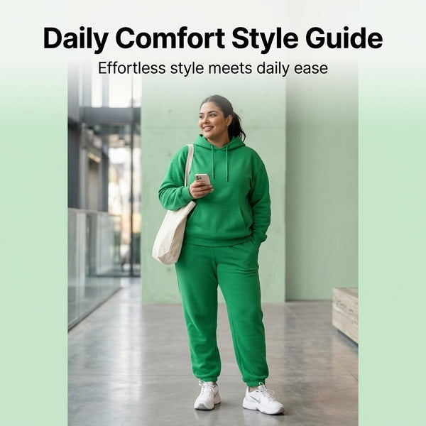 Plus Size Casual Solid Color Hooded Sweater Set