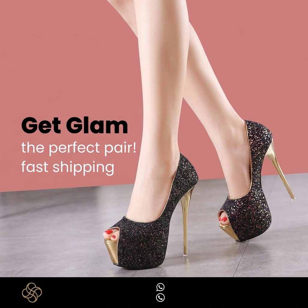 Fashion Peep-Toe Heels 16cm for Women