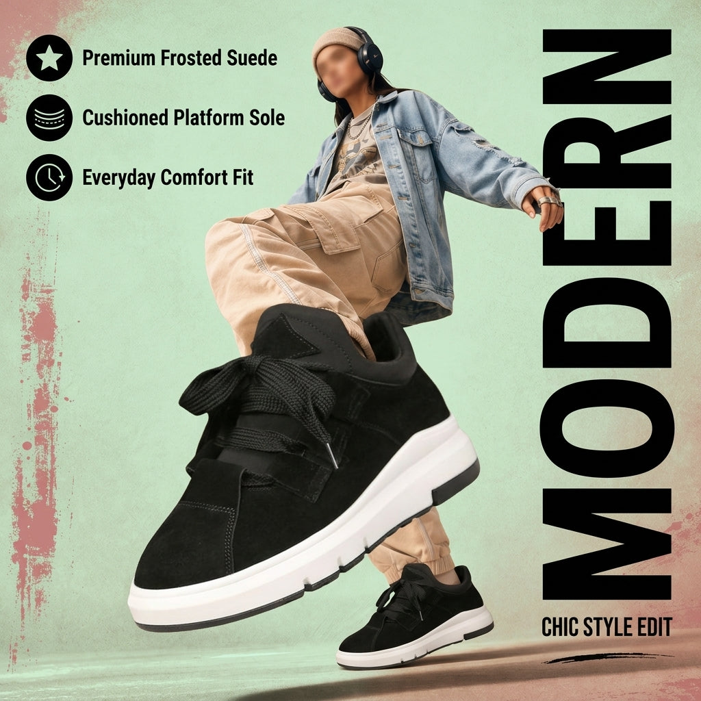 Casual Shoes, Plush Sports Shoes, Thick Sole