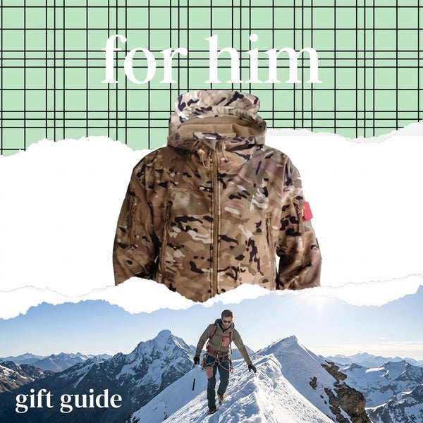 Camouflage Hooded Fleece Jacket for Winter Mountaineering