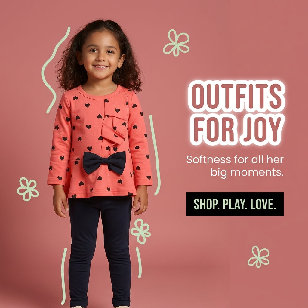 Heart Bow Set for Girls