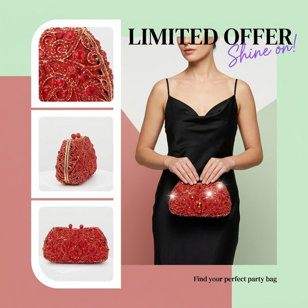 Luxury Rhinestone Evening Handbag for Women