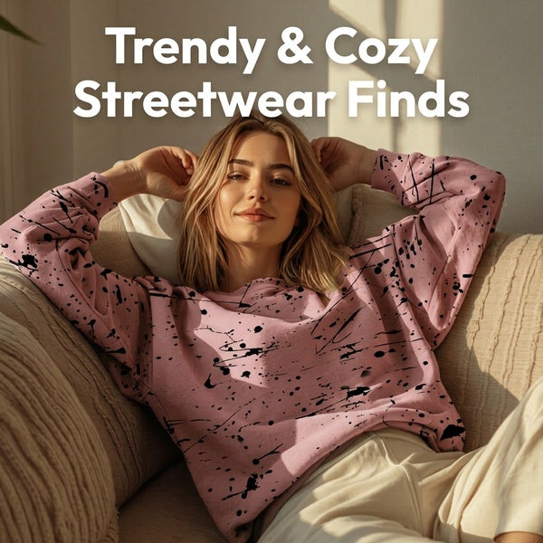 Trendy Graffiti Print Plus Size Long Sleeve Sweatshirt