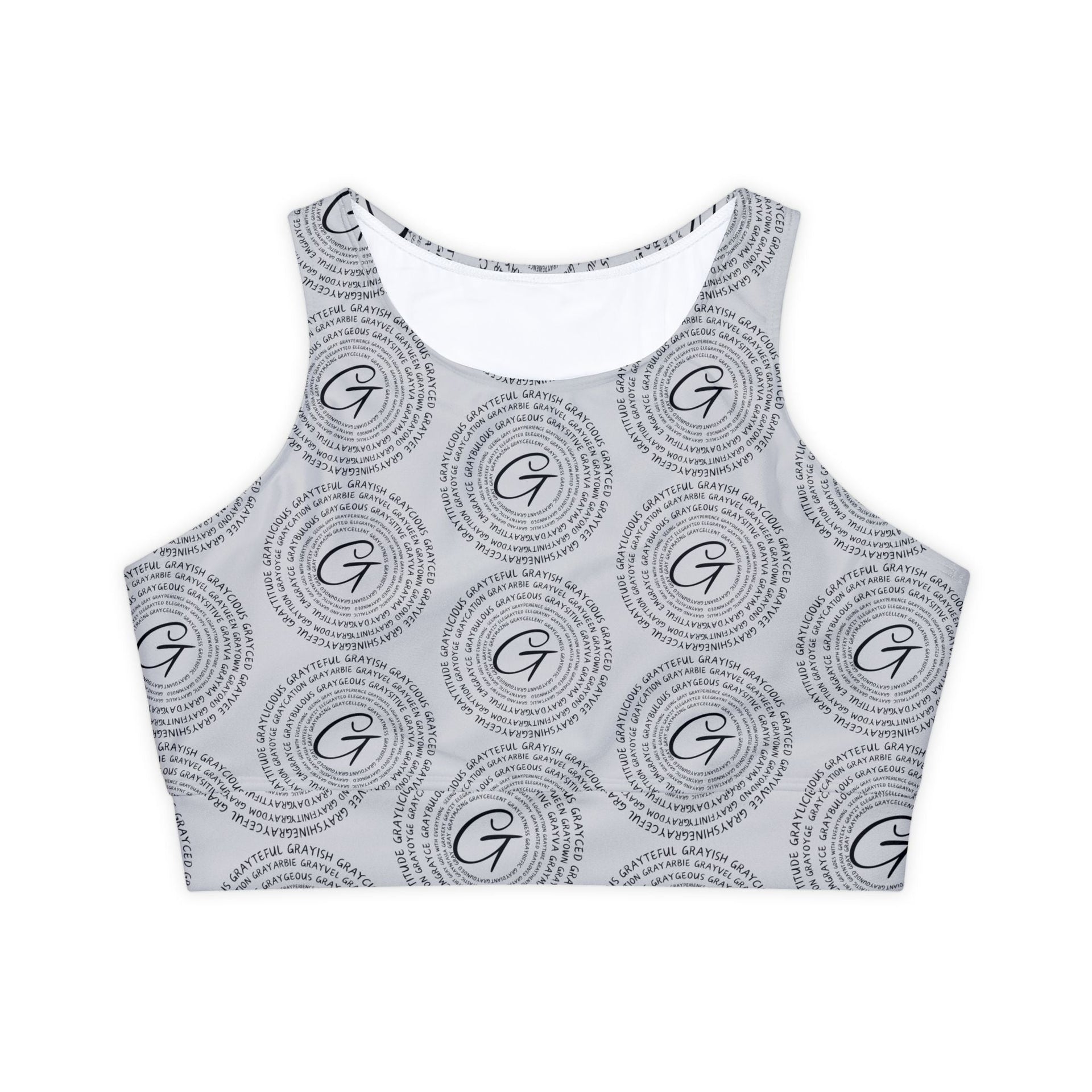 Fully Lined Padded Sports Bra with All-Over Print Activewear