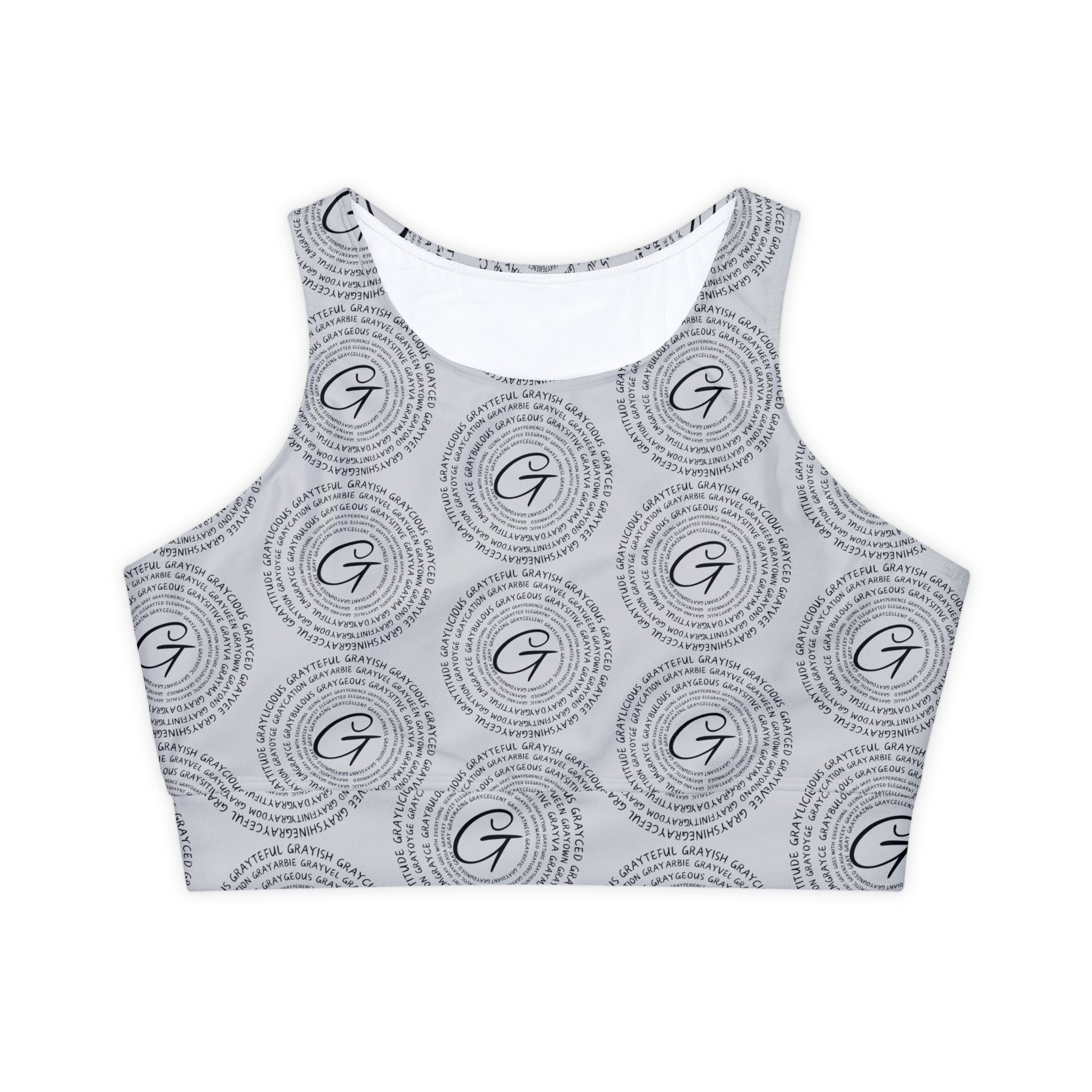 Fully Lined Padded Sports Bra with All-Over Print Activewear