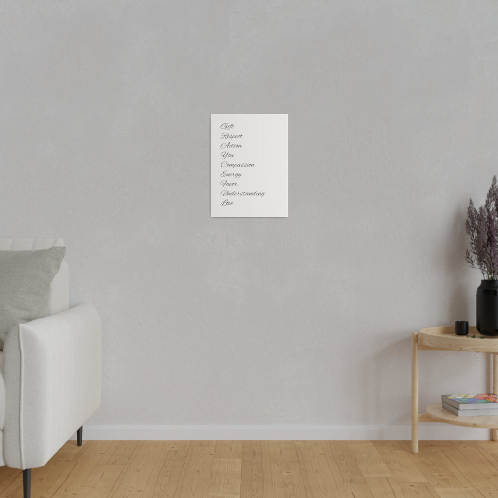 Minimalist Matte Canvas Wall Art, Stretched Black and White Decor