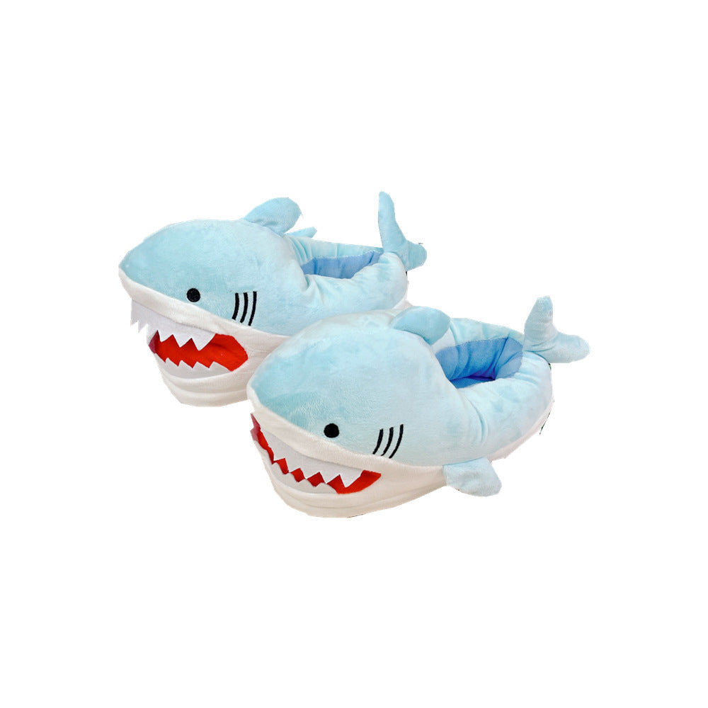 Women's Plush Shark Slippers - Cute Cartoon Winter Indoor Shoes