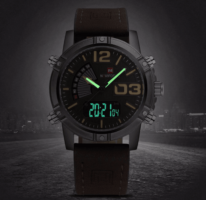 Multifunction Digital Analog Sports Watch with Alarm & Stopwatch