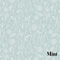 Eve Floral Wallpaper in White and Blue Traditional Romantic