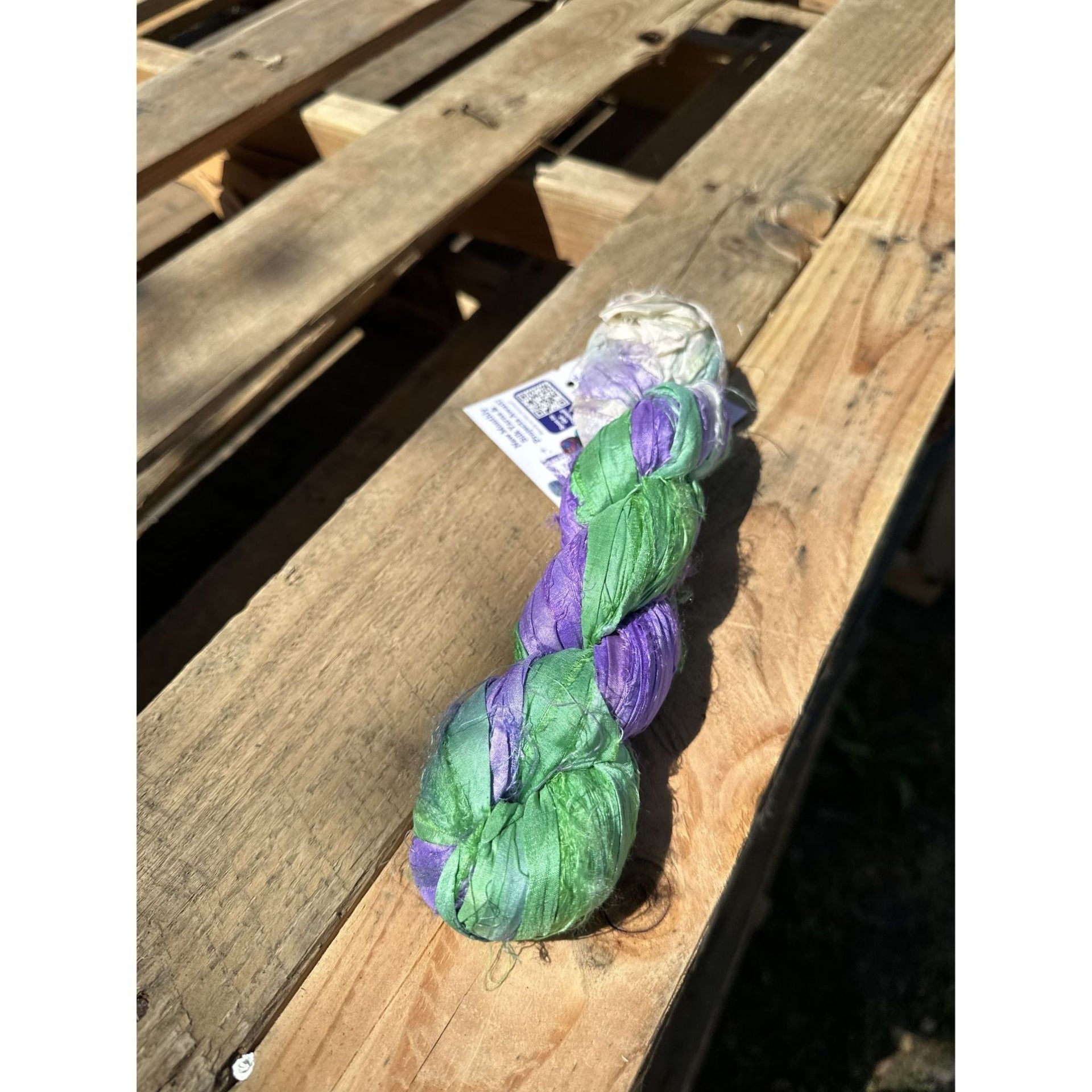 Artisan Recycled Sari Silk Ribbon Yarn - Bohemian Crafting Supply